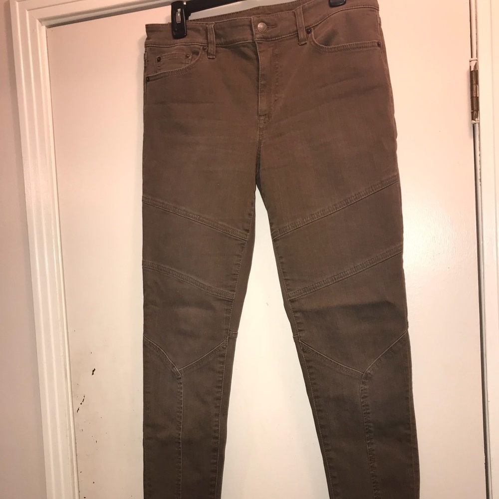 Lauren Ralph Lauren Brown Moto Jeans